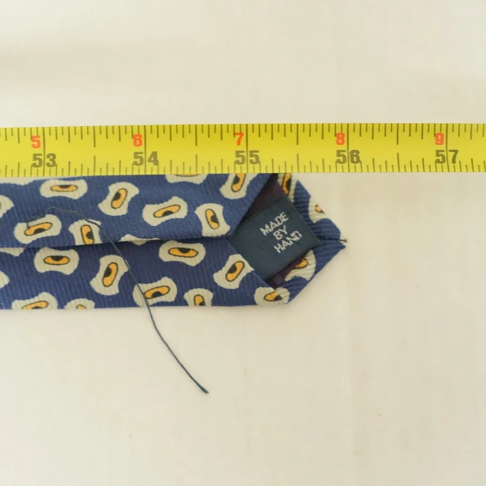 Polo Ralph Lauren Men's Tie Blue Novelty Peanut Pattern 56